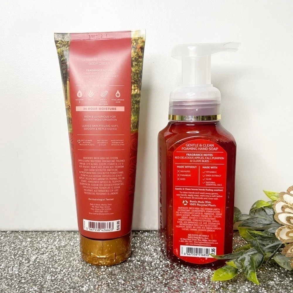 Bath & Body Works Fall Scents Lotion & Hand Soap Set Pumpkin Apple Honey Nwt